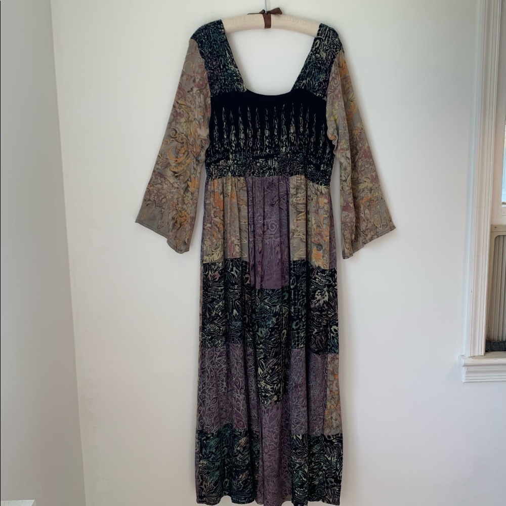 Lotus Traders Renaissance Batik Maxi Dress OS